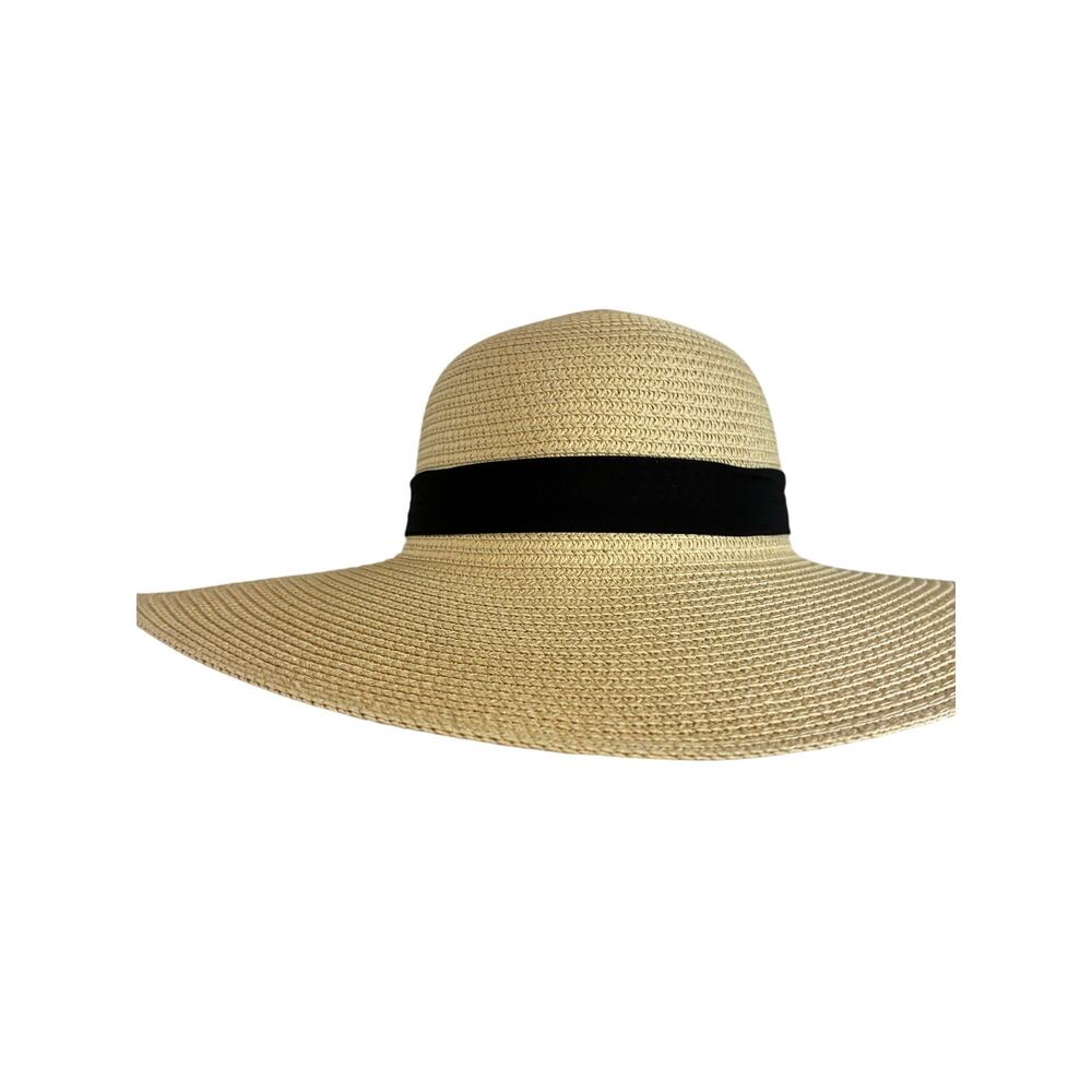 Vince Camuto NWT Straw Sun Hat Wide Brim Summer Beach Resort Chic One Size - Picture 3 of 7